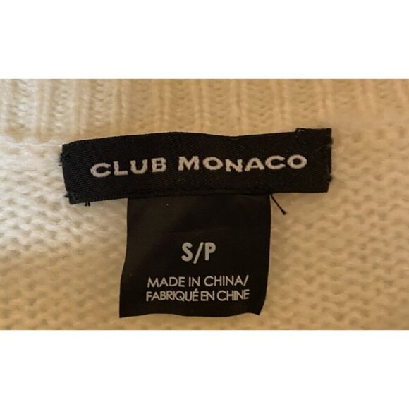 NWOT Club Monaco Sweater Wool Blend Lace Cream Size Small S New - Picture 2 of 4